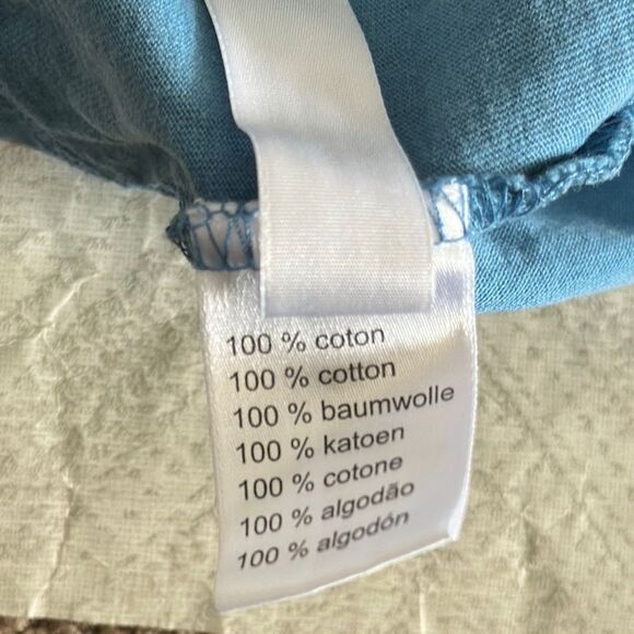 Lacoste Kids Blue Distressed T-Shirt - Size: 6 - Picture 5 of 5